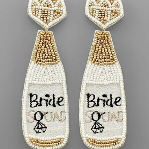 BRIDE SQUAD Champagne Earrings
